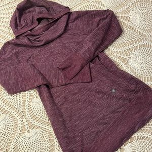 Cozy sweatshirt dress. Plum/purple heathered